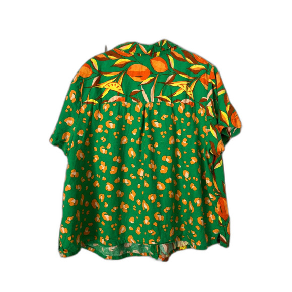 TABITHA BROWN x Target Green Floral Button Up Shirt Top  Women's Plus Size 2X - Picture 6 of 8